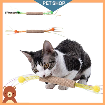 Sp Cat Teaser Wand An Toàn Mèo Con Mọc Răng Đồ Chơi Ống Lưới Đồ Chơi Mèo Con Nhai Đồ Có Vải Lanh Quấn Bóng Sang Trọng Đồ Chơi Mọc Răng An Toàn Linh Hoạt Cho Mèo Trong Nhà Sự Chán Cho Đông Nam