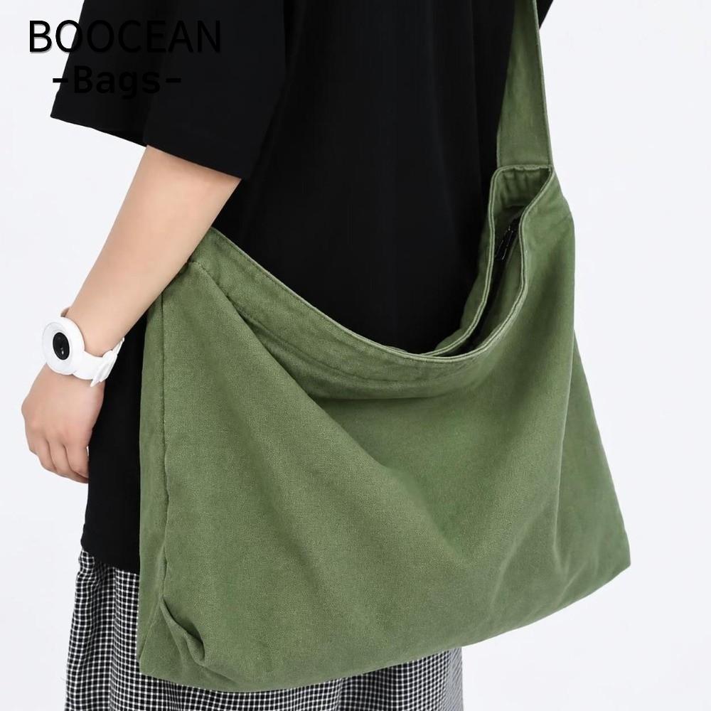 Túi Messenger BOOCEAN, Túi Đeo Vai Vải Đa Năng, Túi Tote Du Lịch Dung Tích Lớn Hàn Quốc Nam Nữ