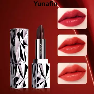 Son môi 3 màu YUNAFIN, Son bóng ba màu dưỡng ẩm, không phai màu Son môi mờ lâu trôi không thấm nước