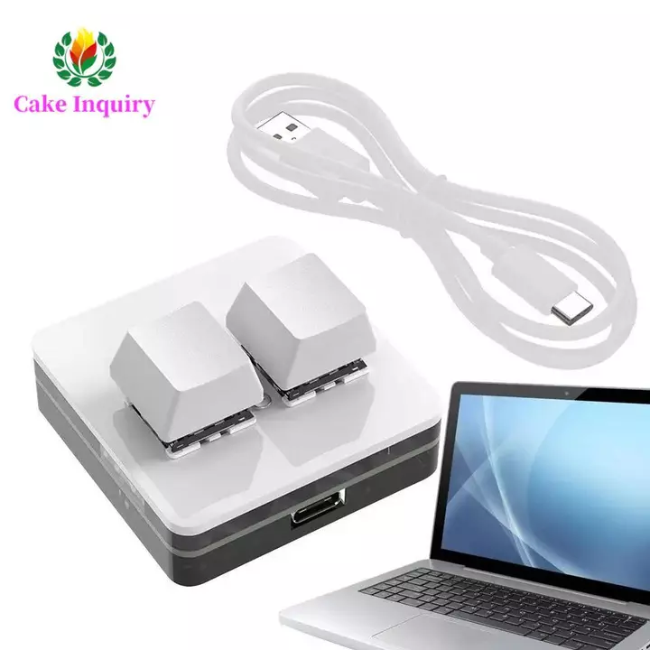 SAHRAI Bàn phím mini 2 tùy chỉnh, Bàn phím Acrylic Copy Paste Bàn phím, Phím cơ trao đổi nóng Mini Red Switch 2 phím Trò chơi bàn phím mini