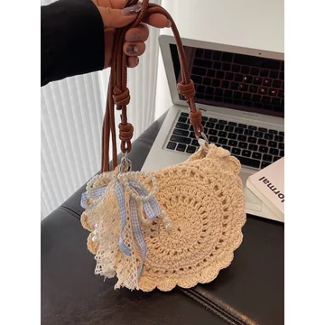 Women's Woven Straw Handbag – Mini, for the Beach