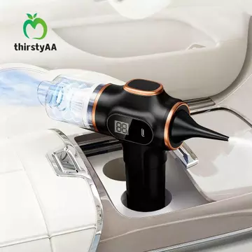 Máy hút bụi ô tô THIRSTYAA, Màn hình LCD hút cao 120W Máy hút bụi không dây, Sử dụng kép 4500Pa Công suất cao Hút mạnh Máy hút bụi cầm tay Vệ sinh văn phòng