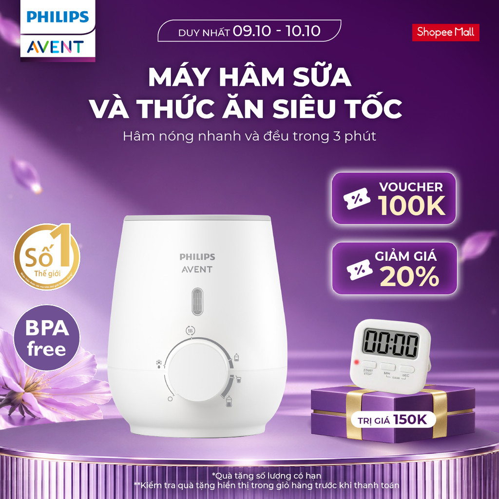 Máy Hâm Sữa Và Thức Ăn Siêu Tốc Philips Avent - An Toàn, Giữ Trọn Dinh Dưỡng Cho Bé