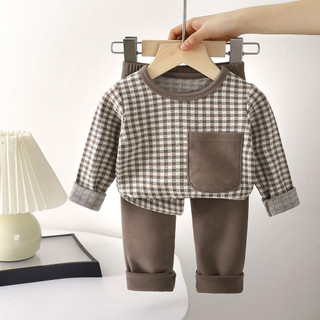 (6m-12Yrs) Bộ đồ ngủ trẻ em mùa thu - Bộ đồ ngủ kẻ sọc & sọc mới, Bộ quần lót giữ nhiệt cho bé trai và bé gái