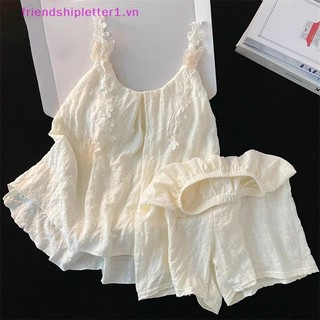 {FH Fashion} Đồ ngủ phông rộng dành cho ở nhà hàng ngày có đệm ngực, quầnshort phù hợp mùa hè.