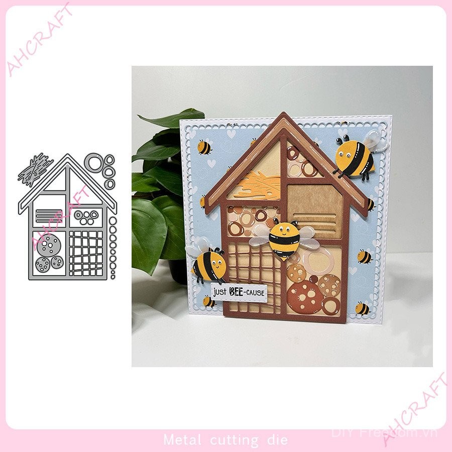 16 Khuôn Cắt Kim Loại Khung Nhà Hoa Văn Điện Thoại DIY Thép Carbon Dập Nổi Khắc Bản Mẫu Giấy Thủ Công Sổ Lưu Niệm Album Ảnh Trang Trí Cắt Chết