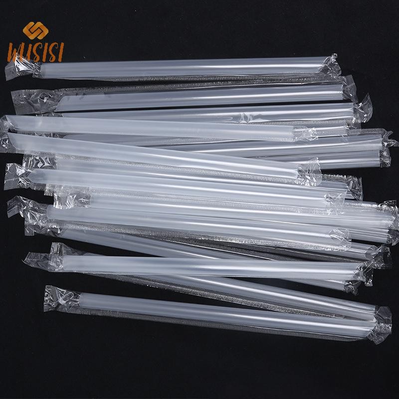 [WUSISI] 500 Chiếc Ống Hút Nhựa DIY Dùng Một Lần Ngắn Trong Suốt Nhọn Mỏng Ống Hút Uống Hàng Hóa Phụ Kiện Nhà Bếp MỚI