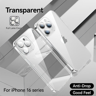 Ốp Joyroom Cho iPhone 16 Pro Max Chống Rơi Trong Suốt Cho iPhone 16 15 14 Pro Max Ốp Lưng TPU Mềm Có Len Bảo Vệ