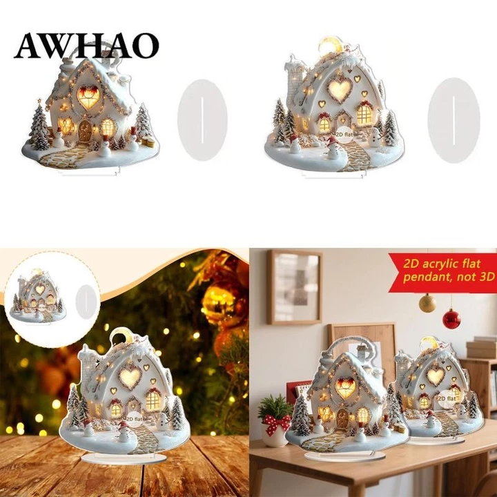 Đồ trang trí Acrylic 2D, Thủ công, Đồ trang trí Giáng sinh, Trang trí cho phòng ngủ, Bàn làm việc, Phòng khách, Bàn, Trung tâm, Văn phòng