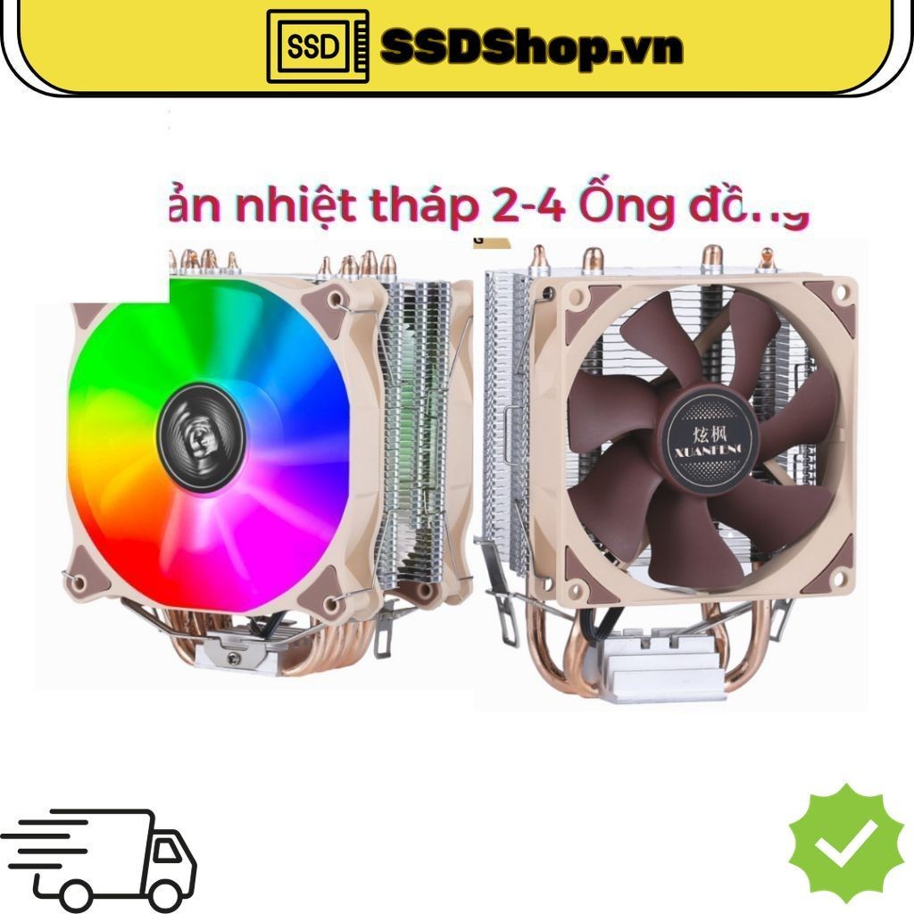Tản nhiệt khí - Tản nhiệt CPU Fan 2-4 Ống Đồng Led RGB - Hỗ trợ Socket ...