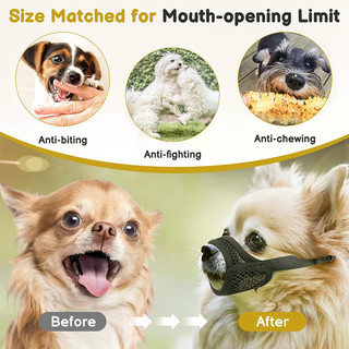 Mõm lưới cho chó ngắn và chó nhỏ vừa chống cắn, tập trung vào chó Brachycephalic như Chihuahua Pomeranian