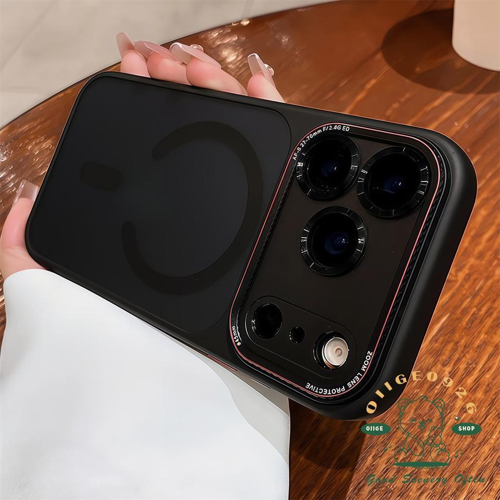 【 Ốp lưng iPhone17 】 Vỏ điện thoại từ tính Scrub màu cam iPhone17 Pro Max 16 15 14 cho vỏ iPhone Vỏ mềm silicon TPU chống sốc