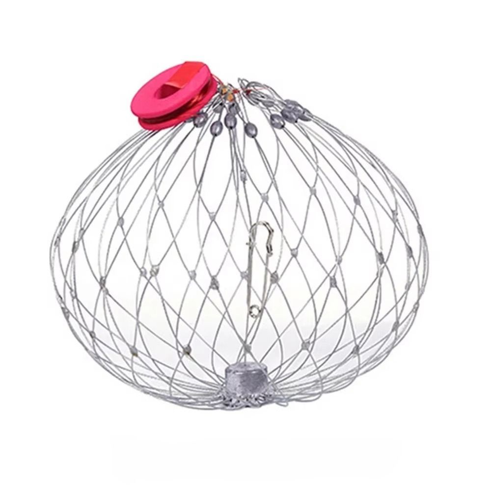 Bẫy cua tự động mở đóng bằng thép không gỉ, kích thước 52/72cm, phù hợp cho việc câu cá ở biển.