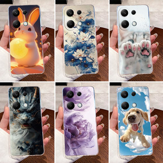 Vỏ Cho Poco M6 Pro 4G Thẩm Mỹ Sang Trọng Rồng Dễ Thương Thoáng Mát Bé Trai Bé Gái Silicon Mềm Ốp lưng Ốp Lưng TPU Trong Suốt
