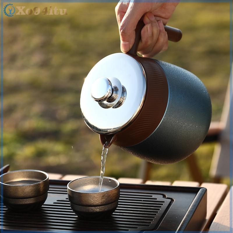 XOITU Ấm đun nước phủ titan cao cấp mới dành cho doanh nhân và gia đình, Ấm trà tách trà và nước có tay cầm và nồi cà phê dung tích lớn VN