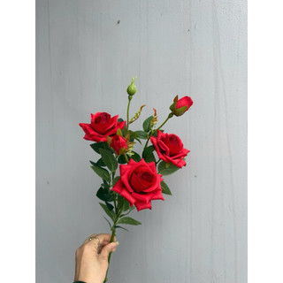 Cành hoa hồng lộc cao 60cm – Hoa giả vải trang trí sang trọng, tự nhiên như thật