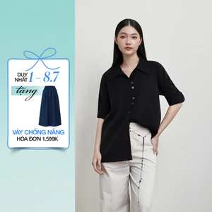 Áo sơ mi đính nút kiểu tay dài - EAG01052 (Loop button relax shirt)