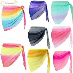 Đầm Đi Biển EDIWANY, Chất Liệu Voan Áo Bơi Chiều Dài Ngắn Coverups, Váy Ngắn Sheer Vải Thoáng Khí Nhanh Khô Màu Srong Bikini Cover