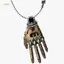 PNPIA- Mặt dây chuyền tay Bionic cơ khí thời trang có dây chuyền dành cho nam nữ Sáng tạo có thể di chuyển được ngón tay Khớp Robot Tay Nelace Trang sức