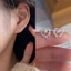 Tai Nguyên Chất Bạc Kim 925 Với Xương Ngủ Chọn Dính Bông Tai Bông Tai Tai 925 Bông Tai Xuyên Móng Tay Bạc Nuôi Đơn Giản Trăm Móng Tay Nữ