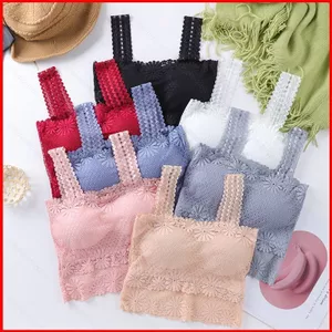 Ren Ống Top Nữ Áo Xe Tăng Camisoles Daisy Rỗng Ra Với Ngực Miếng Lót Quấn Ngực Sling Vest Quần Lót Nữ