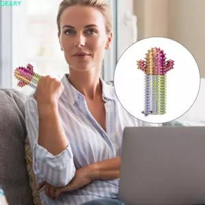 Móc khóa xương rồng QEARY, Đồ chơi Fidget thiết kế kết cấu kích thước nhỏ gọn, Đồ chơi giải nén Bề mặt giả mạo Quy trình in 3D Cấu trúc chắc chắn Sử dụng bàn văn phòng mới lạ