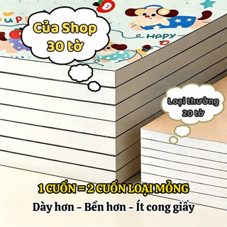 Vở Vẽ Đóng Gáy Keo – Giấy A4 Dày 120gsm, Xé Rời Dễ Dàng, Sổ Vẽ Tranh Hoạt Hình, 30 Trang Màu Sắc Bắt Mắt
