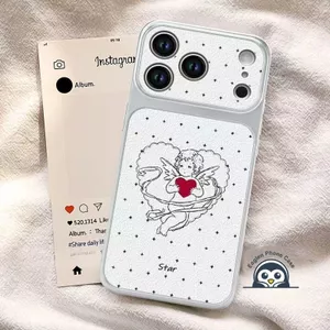 Ốp Da PU Cupid Star Cho Moto G86 G85 G84 G75 G56 G55 G54 G45 G35 G34 G30 G24 G22 G20 G17 G15 G10 G06 Power G05 G04S 5G 4G Sang Trọng Vỏ Điện Thoại Mềm Hoạt Hình Retro Dễ Thương
