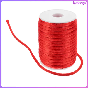 1 Cuộn Dây Đàn Hồi Màu Đỏ Mạnh Cho Hạt Trang Sức Dây Polyester Mềm kevga
