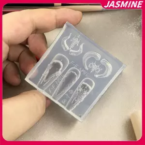 JASMINE Đầu Cừu 3D Khuôn Silicon Móng Tay Nghệ Thuật Khuôn Móng Tay Quyến Rũ Dụng Cụ Làm Móng Tay Khuôn Móng Tay DIY Thủ Công Khuôn Trang Trí Móng Tay Salon Cung Cấp JASMINE