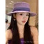 Mũ rơm dệt màu tím Kem chống nắng mùa hè Slimer Look Phong cách Nhật Bản Vành lớn dành cho nữ Du lịch mùa hè Mũ rơm chống nắng phù hợp