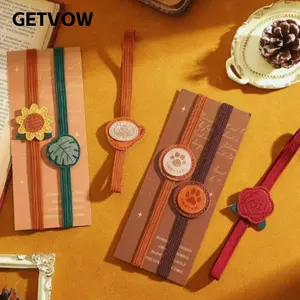 Dấu trang da GETVOW, Dây thun PU chống thất lạc Dấu trang, Vintage ELegant Bìa cứng đa năng Tạp chí Sách Mark Planners