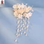 Lily of Valley Tua Rua Kẹp Tóc Hoa 3D Có Răng Chống Trơn Trượt Hợp Kim Chống Phai Màu Phụ Kiện Tóc Thanh Lịch Cho Nữ Bé Gái Cô Dâu Dự Tiệc Cưới Mặc Hàng Ngày
