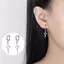 JULYHOT 1 Cặp Gothic Phong Cách Punk Hợp Kim Thả Bông Tai Bla / Màu Bạc Ngôi Sao Chữ Thập Đơn Giản Thời Trang Tai Dành Cho Nữ Ro Trang Sức Massivedeals