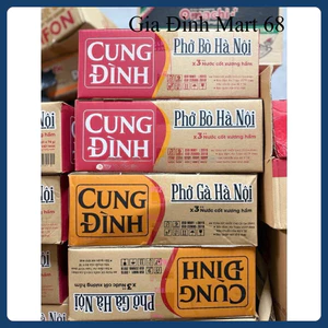 Thùng Phở Cung Đình 30 Gói x 68g - Vị Phở Bò | Phở Gà Ăn Liền Chính Hãng Thơm Ngon Tiện Lợi