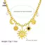 Mặt dây chuyền hình mặt trăng sao biển hợp thời trang Charm Nelace Tuyên bố bằng thép không gỉ Dây chuyền vàng Trang sức thời trang mạ PVD [Mina]