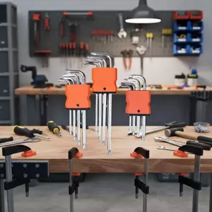 Ziyulinyuk 9 Cái Torx Star Cờ Lê Bộ Allen Phím Lục Giác Cờ Lê Đầu Kép Loại L Tuốc Vít Ngôi Sao Dụng Cụ Sửa Chữa Tay Cho DIY Sửa Chữa Nhà VN