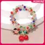 JASMINE Nhiều Màu Sắc Kim Cương Giả Anh Đào Co Giãn Tóc Nữ Cô Gái Ngọt Ngào Trang Trí Tóc Scrunchie Dây Buộc Tóc Pha Lê Phụ Kiện Tóc JASMINE