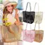 Túi Tote lưới YOLOGO, Túi xách đi biển Nylon màu hồng Kaki màu đen, Túi đeo vai dung tích lớn nhẹ di động cho mùa hè
