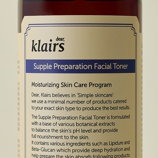 Nước hoa hồng Dear, Klairs Supple Preparation Facial Toner hỗ trợ làm sáng da 180ml [FS]