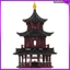 Phụ Kiện Thiền Lục Giác Pavilion Tượng Vườn Cổ Tích Các Bức Tượng Trang Trí Thiền Châu Á