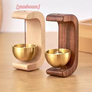 Chuông cửa tự dính phong cách Nhật Bản / Chuông gió bằng gỗ Dopamine / Chuông va chạm bằng đồng thau từ tính Trang trí cửa nhà
