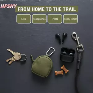 HFSHY Nam Chống Nước Đồng Xu Túi Có Móc Khóa Dây Kéo Nhà Thơ Bền Nhỏ Túi Bảo Quản Hình Dạng Du Lịch Ngoài Trời VN