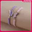 JASMINE 2 Chiếc Đơn Giản Bướm Dệt Tay Cặp Đôi Vòng Tay Dành Cho Nữ Thời Trang Bướm Lắc Tay Đa Năng Dệt Dây Đeo Tay Quà Tặng JASMINE