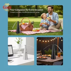 Quạt để bàn đuổi ruồi ngoài trời di động Bảo vệ thực phẩm hoạt động bằng pin để cắm trại tại nhà Tiệc dã ngoại [VN]