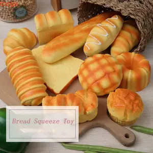 THEGIRL8B Bữa Sáng Bóp Đồ Chơi Cảm Giác, Bánh Nướng Co Giãn Bóp Mô Phỏng Bánh Mì Bóp Đồ Chơi, Mô Hình Thực Phẩm Giả Đàn Hồi Vui Nhộn Bánh Mì Vinyl Đồ Chơi Phục Hồi Chậm Nhân Viên Văn Phòng