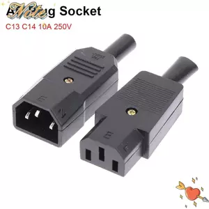 NOTE1 1 Cái Ổ Cắm AC, Đầu Nối Nguồn AC 3 Pin Thẳng IEC 320, Đầu Nối Nguồn Điện Bền C13 C14 10A 250V