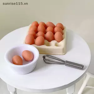 SSVN 1 / 4 / 17 Chiếc Trứng Có Khay Nhà Búp Bê Đồ Chơi Nhà Bếp Phụ Kiện Búp Bê Quà Tặng Nhà Chơi Mô Phỏng Thu Nhỏ Cảnh Thực Phẩm Mô Hình.