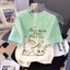 100% Cotton Mùa Hè Bé Gái Lớn Trẻ Em Cổ Tròn Áo Thun Tay Ngắn Thời Trang Trẻ Em Nửa Tay Phiên Bản Hàn Quốc Phù Hợp Với Nữ Hợp Thời Trang T 4