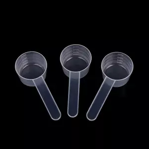 Luckyew 10 Chiếc 40ML 20g Đáy Phẳng Tốt Nghiệp Thìa Đo Có Cân Nhựa Trong Suốt Nhà Bếp Nướng Muỗng Đo Bộ Đồ Ăn TQ